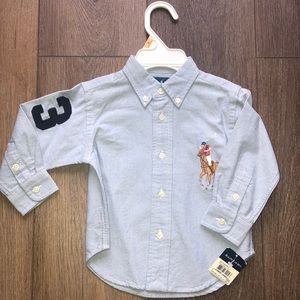 Polo Ralph Lauren button down 12 months NWT